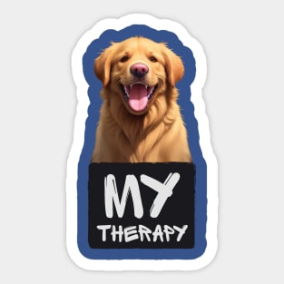 Just My Emotional Support Golden Retriever Sticker